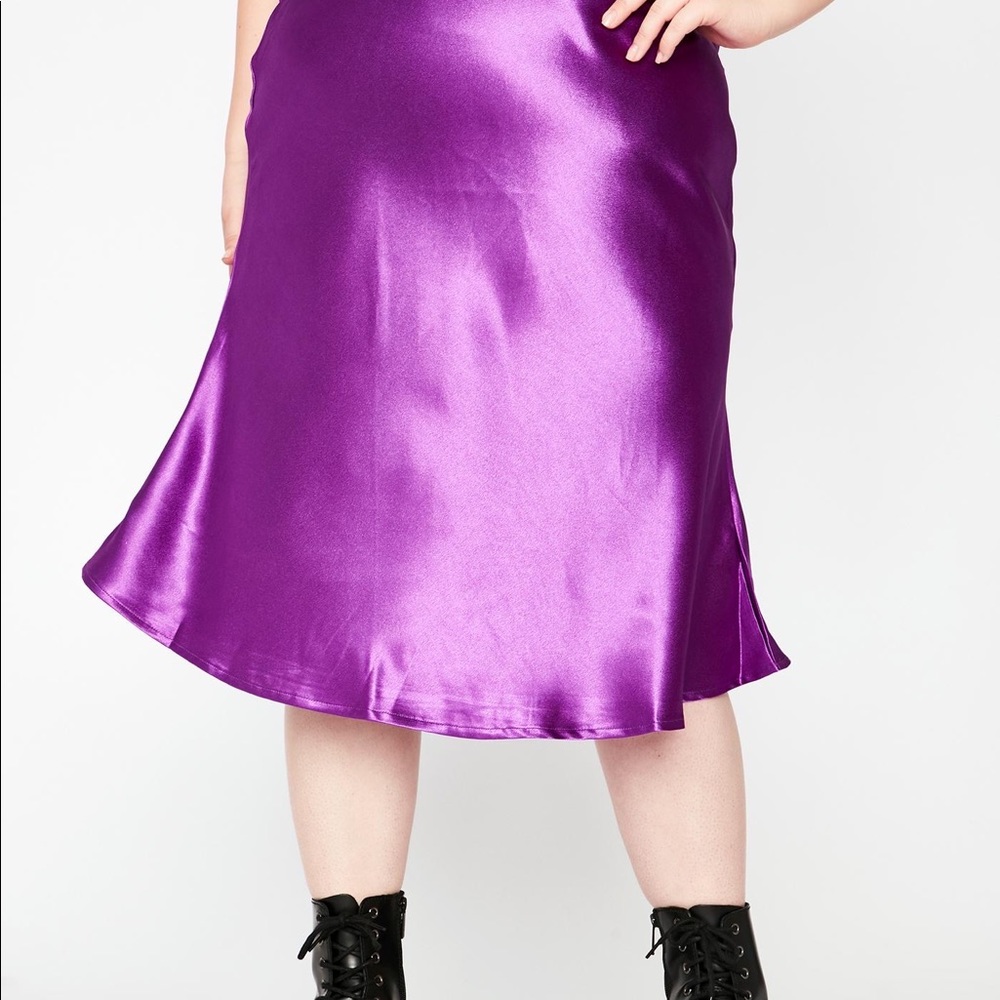 Dolls Kill Purple Midi Skirt